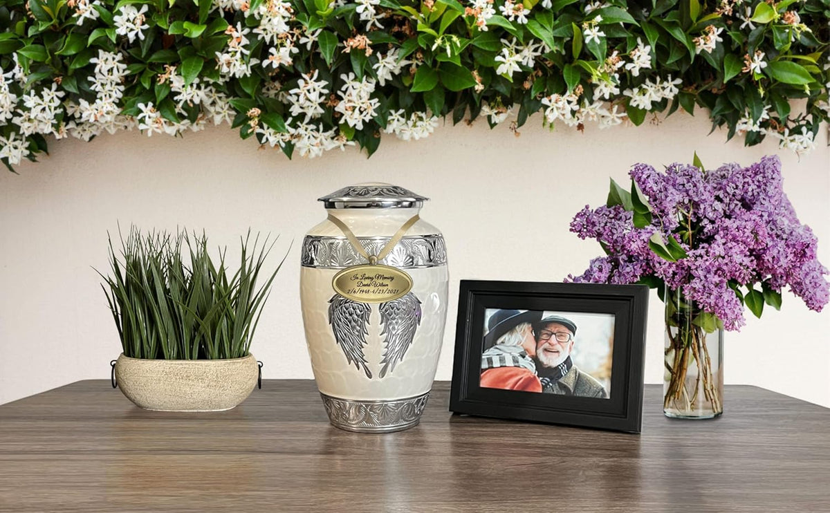Personalized Engraved Name Tag for Urns - Customizable Plate for Cremation Urns - Engraved Hanging