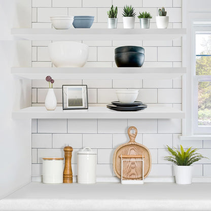 Sorbus Floating Shelves for Wall - 35 Inch Long Bathroom Shelves, Wall Decor for Bedroom, Kitchen