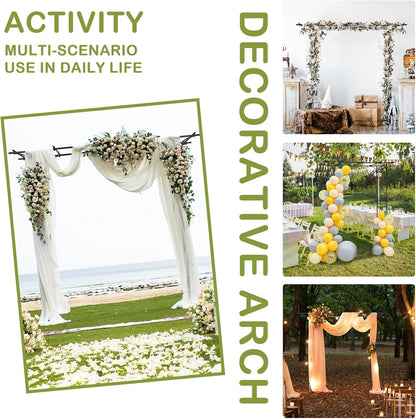 Outvita 7Ft Garden Arch Arbor, Steel Frame Stand Trellis, Arbour Archway for Wedding Ceremony