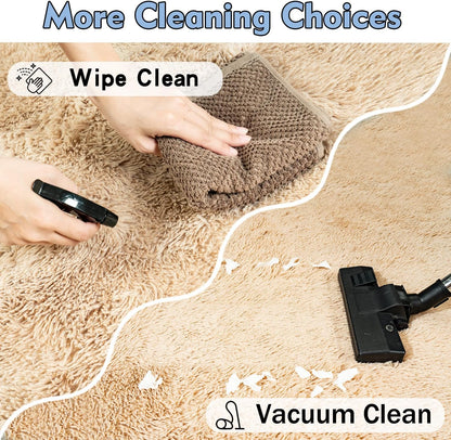 Rezutan Fluffy Rug for Living Room Bedroom Soft Modern Shaggy Fuzzy Kids for Living Room, Cute Room