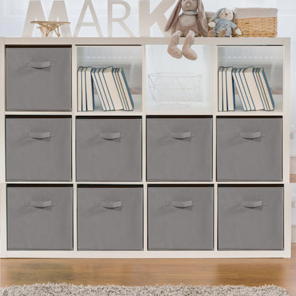 STORAGEIDEAS 11" Fabric Storage Bins, Collapsible Storage Cubes Organizer with Handles, Heavy Duty