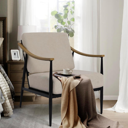 Modern Accent Chair for Living Room Bedroom Mid Century Arm Chair Upholstered Office Accent Chair