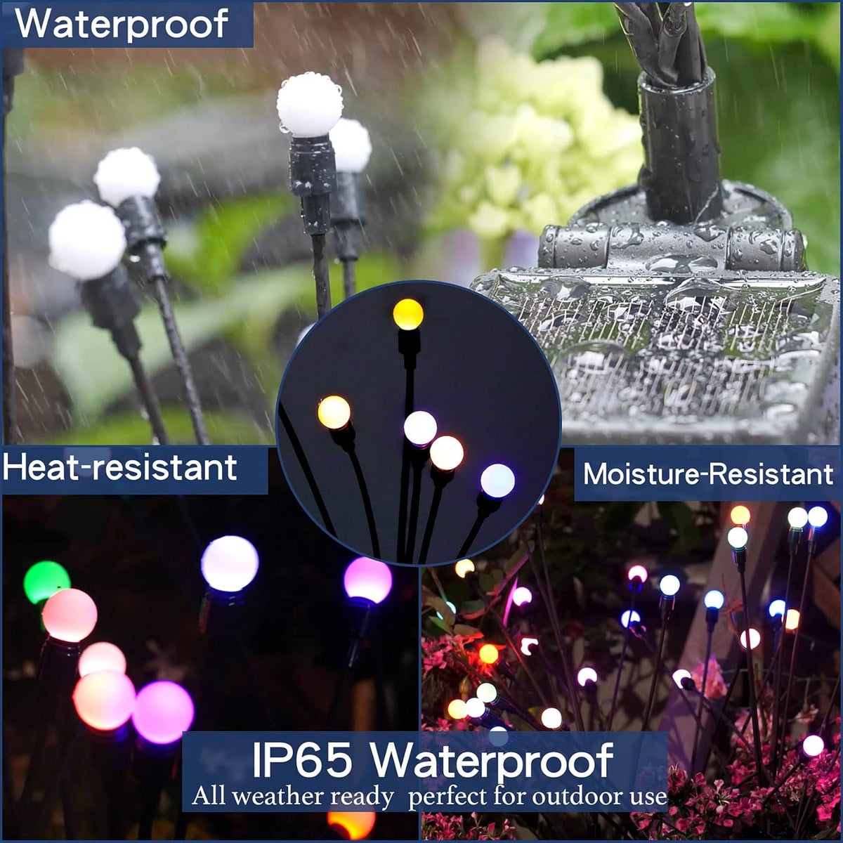 TONULAX Solar Garden Lights, Starburst Swaying Light - Swaying When Wind Blows, Solar Lights