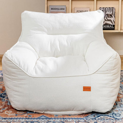 Bean Bag Chair for Adults, Comfy Tufted Bean Bag Chair Sofa with Armrests, Lazy Beanbag Chair with