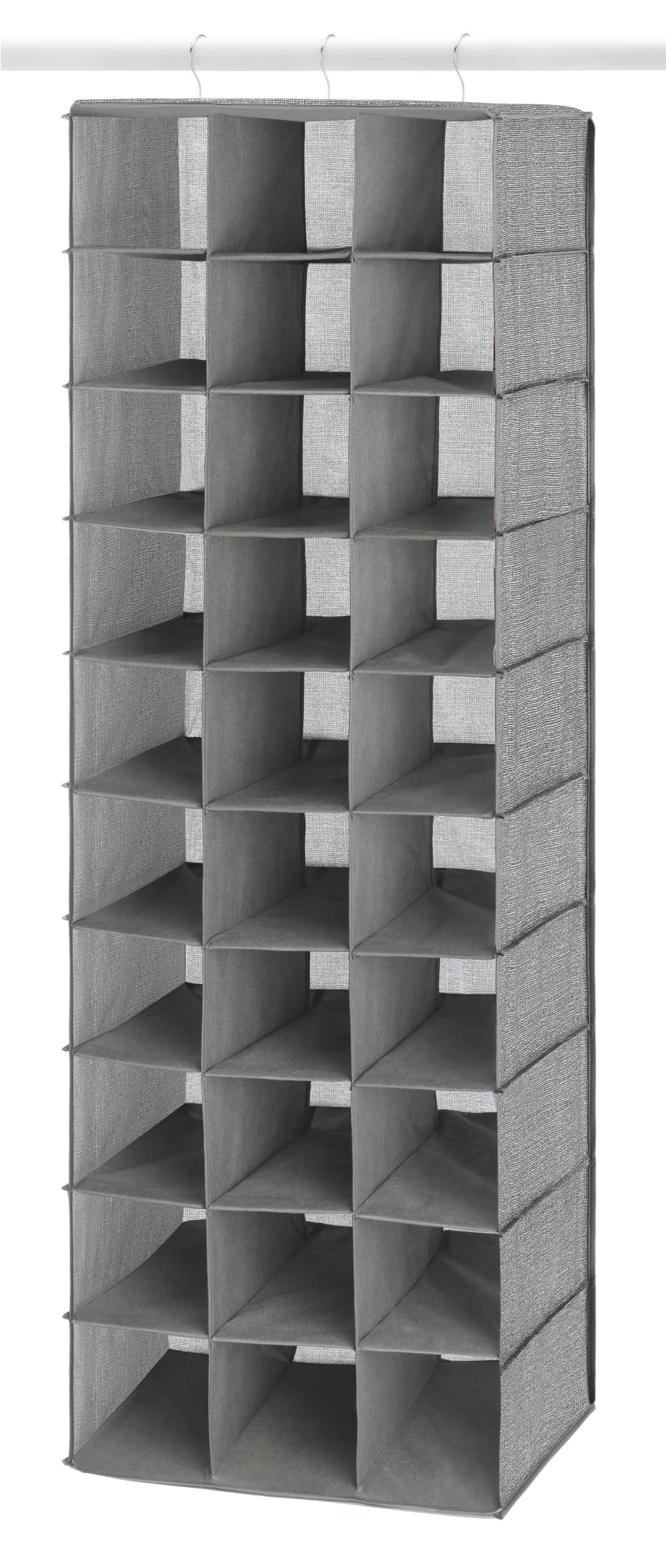 Whitmor 30 Sections Hanging Clothes Closet Shoe Organizer, Space Saving Breathable Fabric Shoe