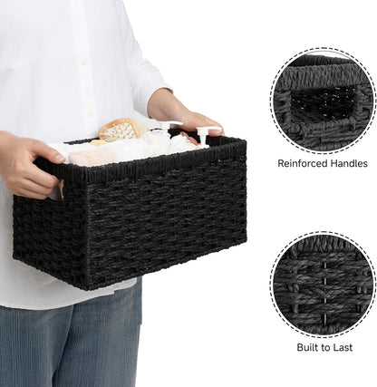 StorageWorks Pantry Baskets, Wicker Storage Baskets for Organizing, Bathroom Shelves, Pantry