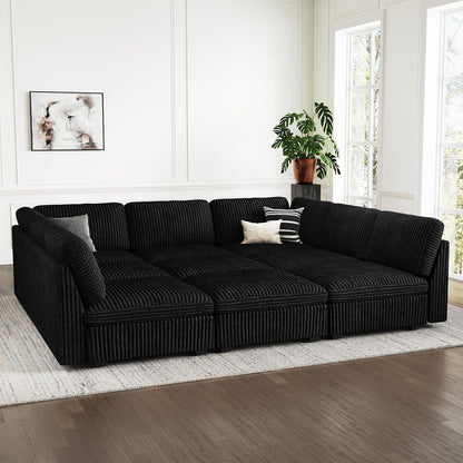 Belffin Modular Sectional Sofa with Sleeper Sofa, Oversized Cloud Couch with Extra Deep Seat