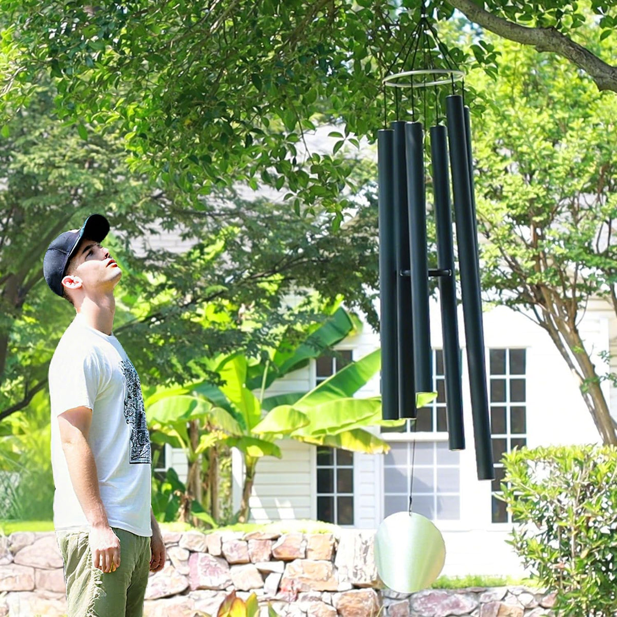 ASTARIN 90 Inch Wind Chimes for Outside with Precision Tuned, Extra Large Handcrafted Wind Chimes
