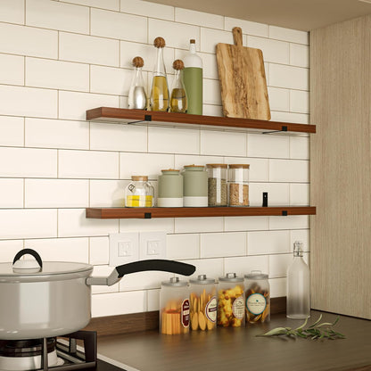 CONSDAN Floating Shelf for Wall Mounted Book Shelf Hanging Shelves Floating Bookshelf for Bedroom
