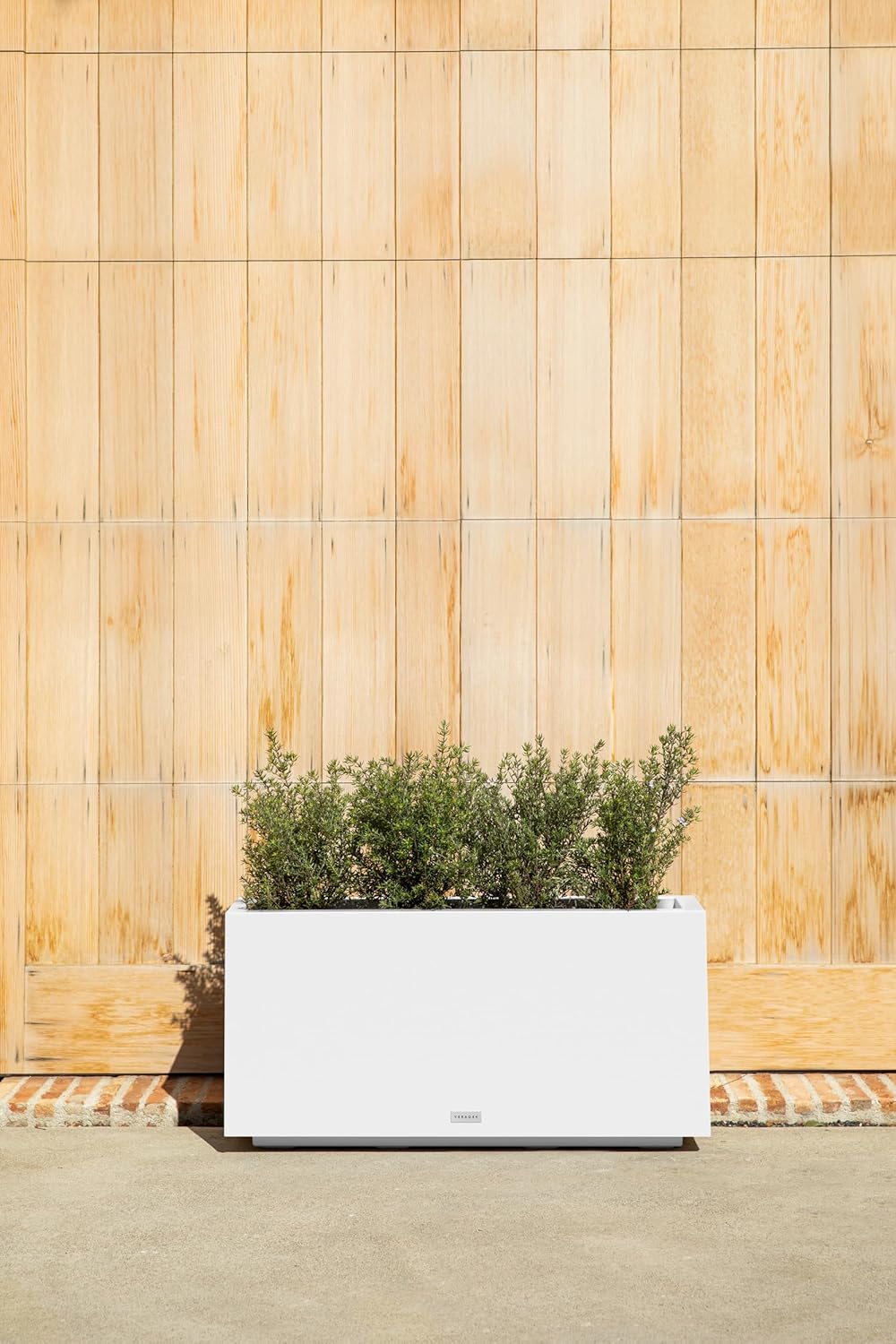 Veradek Block Series Long Box Planter - Large Rectangular Planter for Indoor or Outdoor Patio/Porch