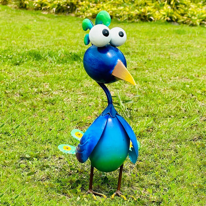Kircust Peacock Decor Metal Yard Art Outdoor Statues Lawn Decorations Outside Garden Peacocks