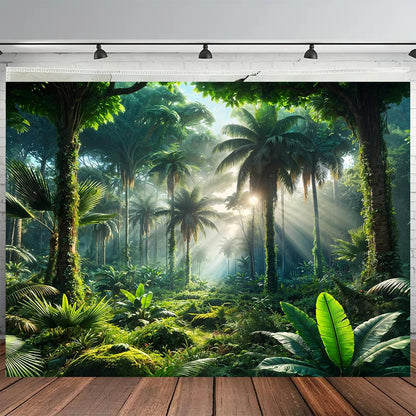 BSFHH Nature Tapestry Forest Tree Sea Cave Wall Hanging, Stream Through Rainforest Landscape Wall