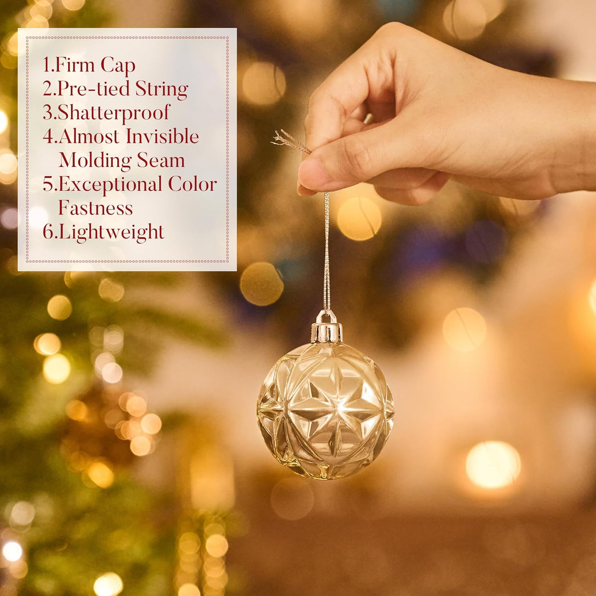 Valery Madelyn Ornaments for Christmas Trees, 9ct 2.36 Inches Bronze Copper Gold and Purple