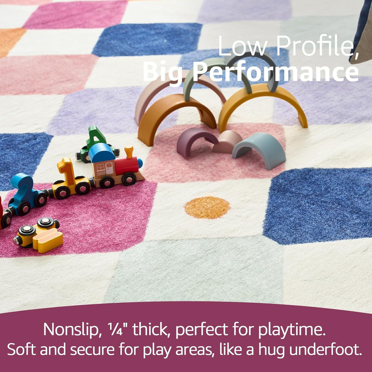 jinchan Area Rug 5x7 Kids Washable Indoor Floor Cover Non-Slip Modern Soft Rug Elementary School