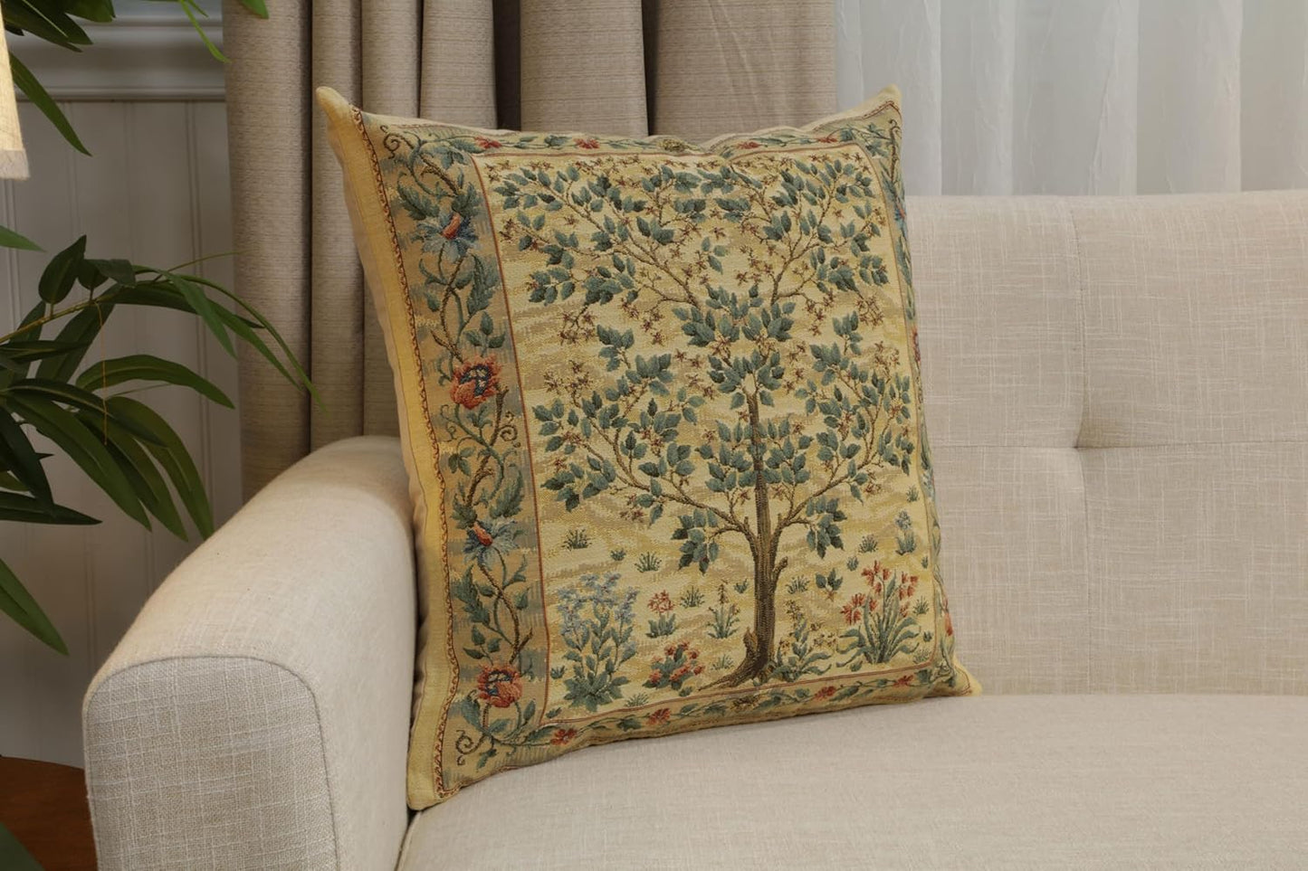 Charlotte Home Furnishings Throw Pillow Covers, Decorative Boho Pillow Covers for Couch, Light Tree
