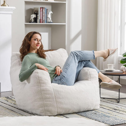 Recaceik Bean Bag Chairs, Tufted Soft Stuffed with Filler, Fluffy and Lazy Sofa, Imperial Lounger