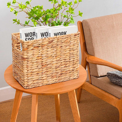 Magazines Holder Basket - Wicker Magazine Basket, Handwoven Magazine Holders for Bathroom,Home