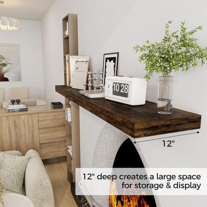 Floating Shelves 55 Inch Long, 55 x 12 Large Floating Shelf Wall Mounted, 12 Inch Wide Floating