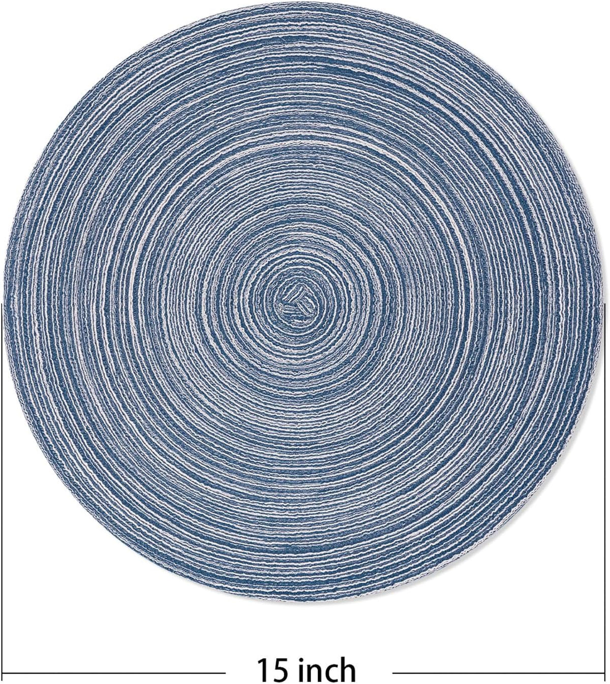 AHHFSMEI Round Braided Placemats Set of 6 Round Table Mats for Dining Tables Natural Woven Heat