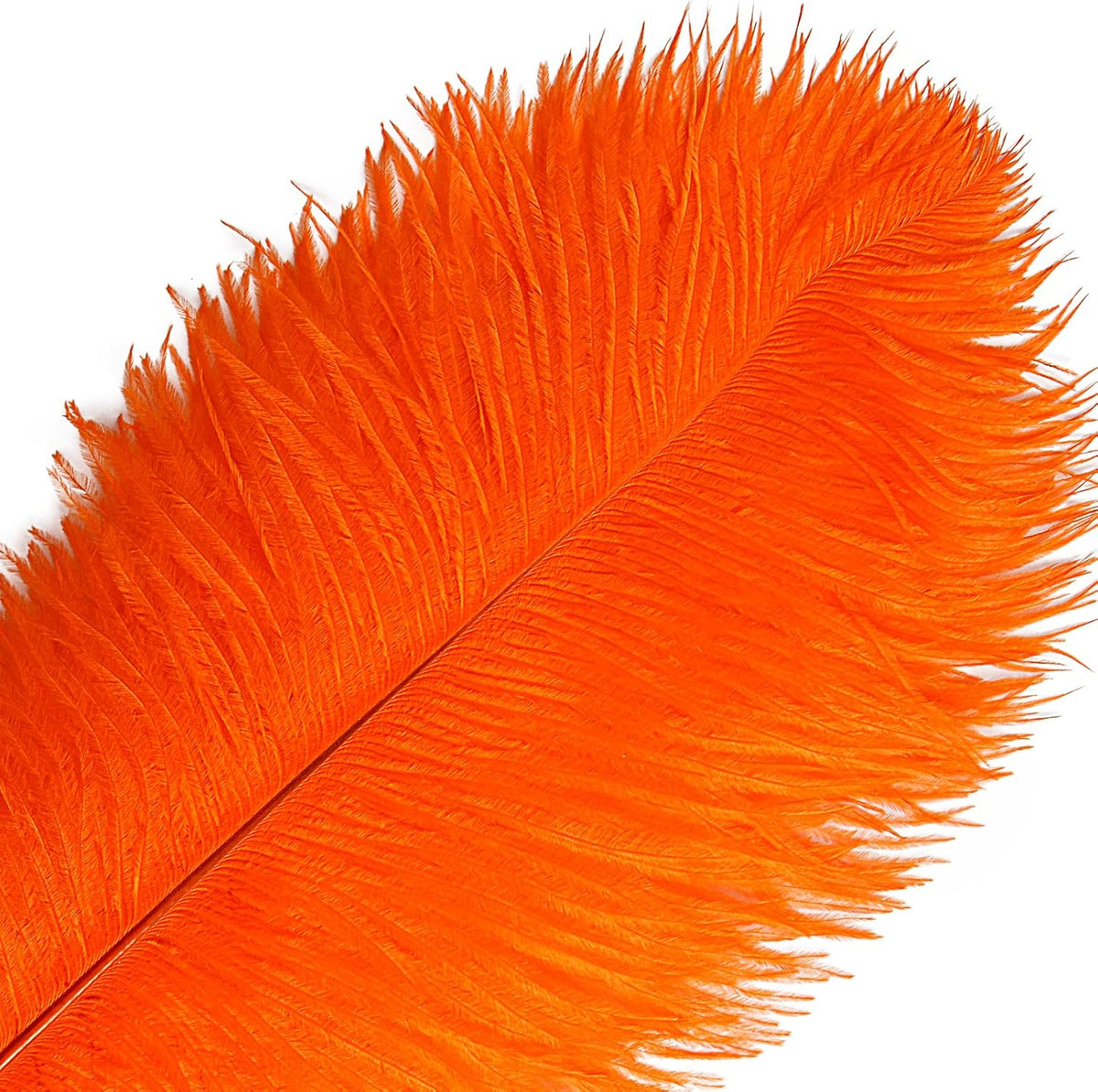 THARAHT Orange Ostrich Feathers 12pcs Large Natural Bulk 12-14Inch 30cm-35cm for Wedding Party