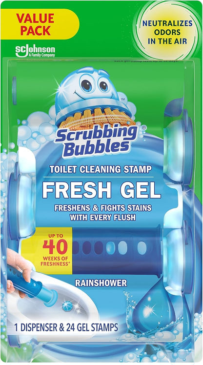 Scrubbing Bubbles Fresh Gel Toilet Bowl Cleaning Stamps, Helps Keep Toilet Clean and Helps Prevent