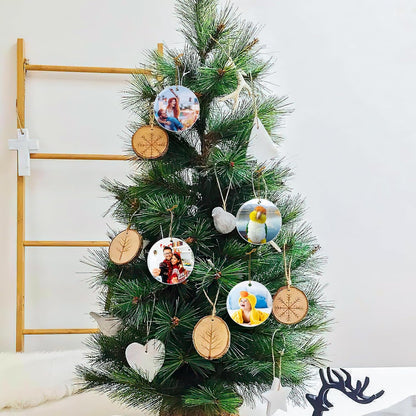 Personalized Christmas Ornaments 2025 Ceramic Custom Picture Text Hanging Ornament Customized