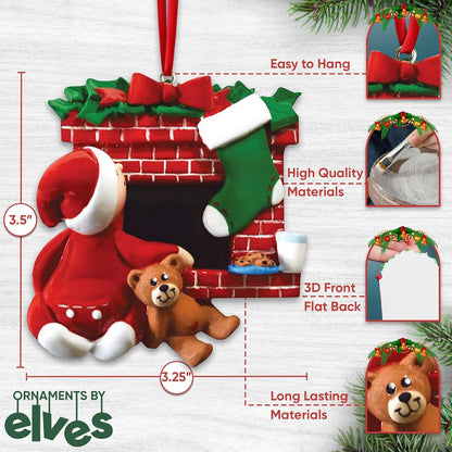 3D Fireplace Toddler Ornaments for Christmas Tree 2025 - Xmas Eve Ornament for Kids Ornament for