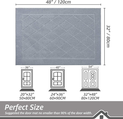 BEQHAUSE Dirt Trapper Door Mat 32" x 48", Doormat Non-Slip Entryway Rugs Washable, Dog Door Mat