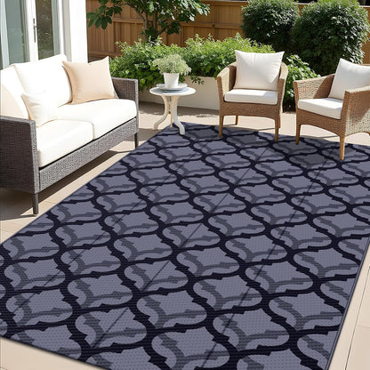 OLANLY Reversible Outdoor Rug 5x8 ft Clearance, Waterproof Outdoor Plastic Straw Rug with