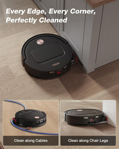 Yeedi M14 Plus Robot Vacuum and Mop, 18,000Pa Suction, OZMO Roller Instant Self-Washing Mopping