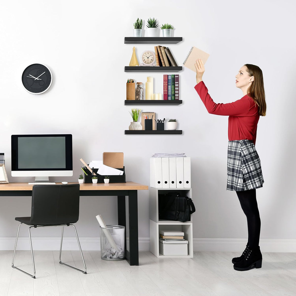 Sorbus Floating Shelves for Wall, Bathroom Shelves Wall Mounted for Kitchen, Bedroom, Living Room