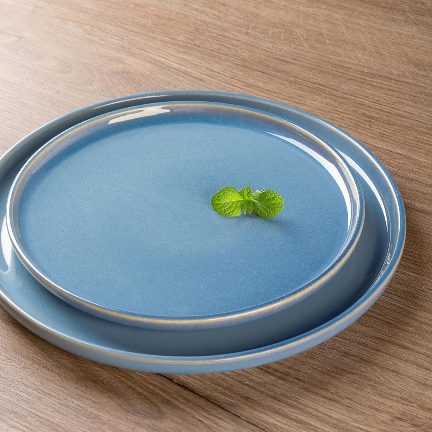 GBHOME Ceramic Dinnerware Sets for 4, 12 Pieces Stoneware Plates and Bowls Sets, Reactive Glaze