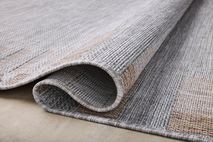 Loloi Amber Lewis Topanga Collection TOP-08 Silver/Natural 3'-11" x 5'-11" Indoor/Outdoor Accent Rug