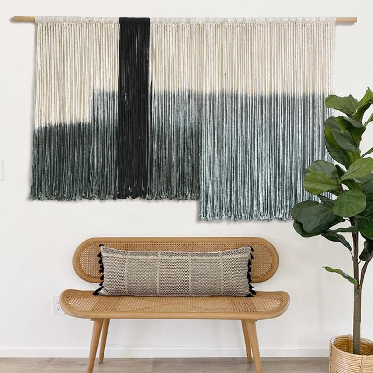 Macrame Wall Hanging Large Dip Dye Tapestry Fiber Wall Art Boho Living Room Bedroom Macrame Wall