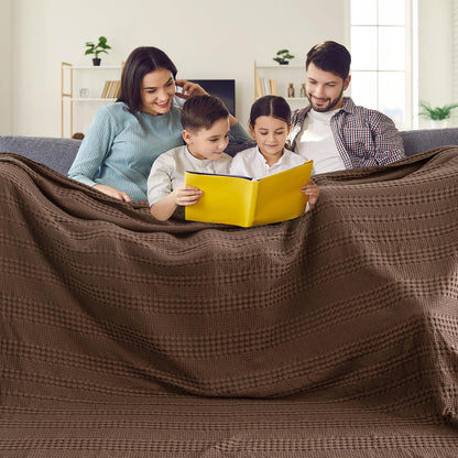 PHF Cooling Waffle Blanket California King Size, Lightweight 60% Rayon Derived from Bamboo & 40%