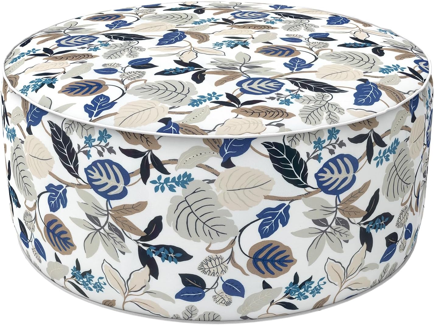 LVTXIII Indoor/Outdoor Inflatable Ottoman, D31 x H14 Inch Large Round Ottoman, All Weather Foot