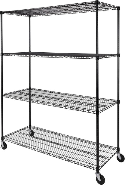 Seville Classics UltraDurable Heavy Duty NSF Solid Steel Wire Rack Storage Unit, Organizer for