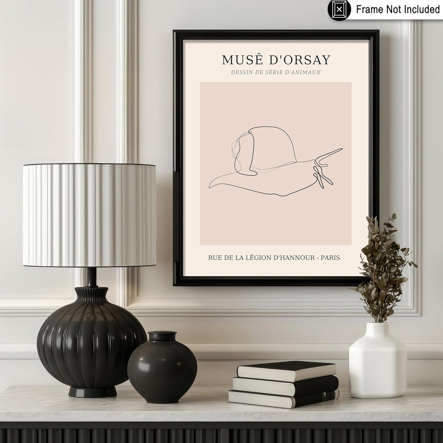 Poster Master Vintage Poster - Retro One Line Snail Drawing Print - Snail Line Art - Minimal Gift