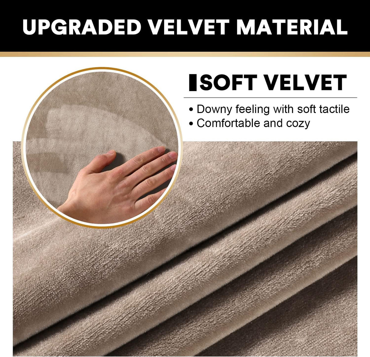 PrinceDeco Sectional Couch Covers Velvet Couch Cover for Dogs Washable L Shaped Couch Cover 1 Piece