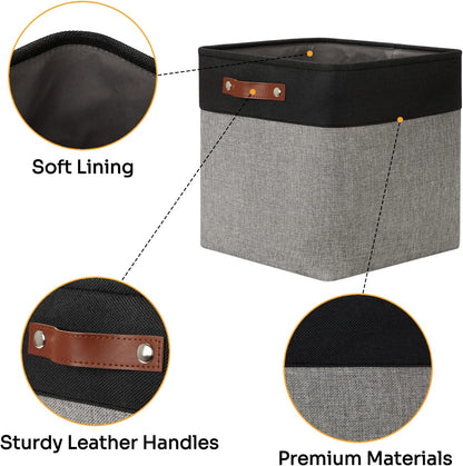 DULLEMELO Storage Bins for Organizing,Closet Storage Baskets for Gift Empty,Large Linen Canvas