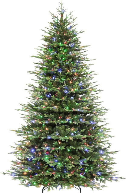 Hykolity 9 ft Prelit Christmas Tree, 5149 PE&PVC Branch Tips, Frasier Grande Artificial Christmas