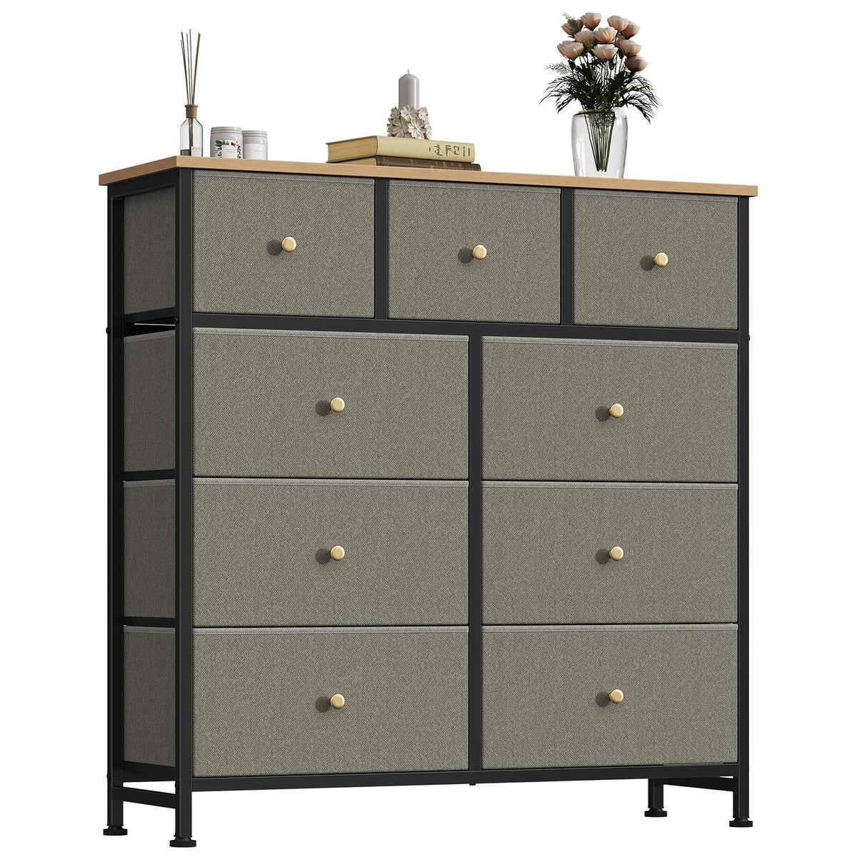 OLIXIS 9 Drawer Tall Dresser for Bedroom, Closet Organizers and Storage