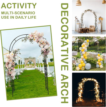 Outvita 7.3FT Garden Arch Arbor, Heavy Duty Metal Arbour Archway, Decorative Frame Stand Trellis