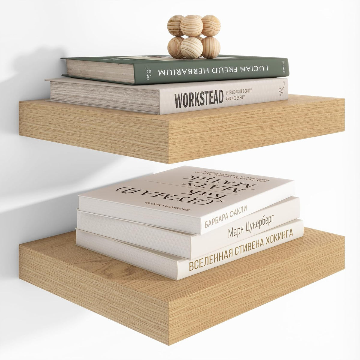 Heimlove 12 Inch Deep Floating Shelves, 12 x 12 inches Long Wall Shelf, Large Extra Display Shelf &