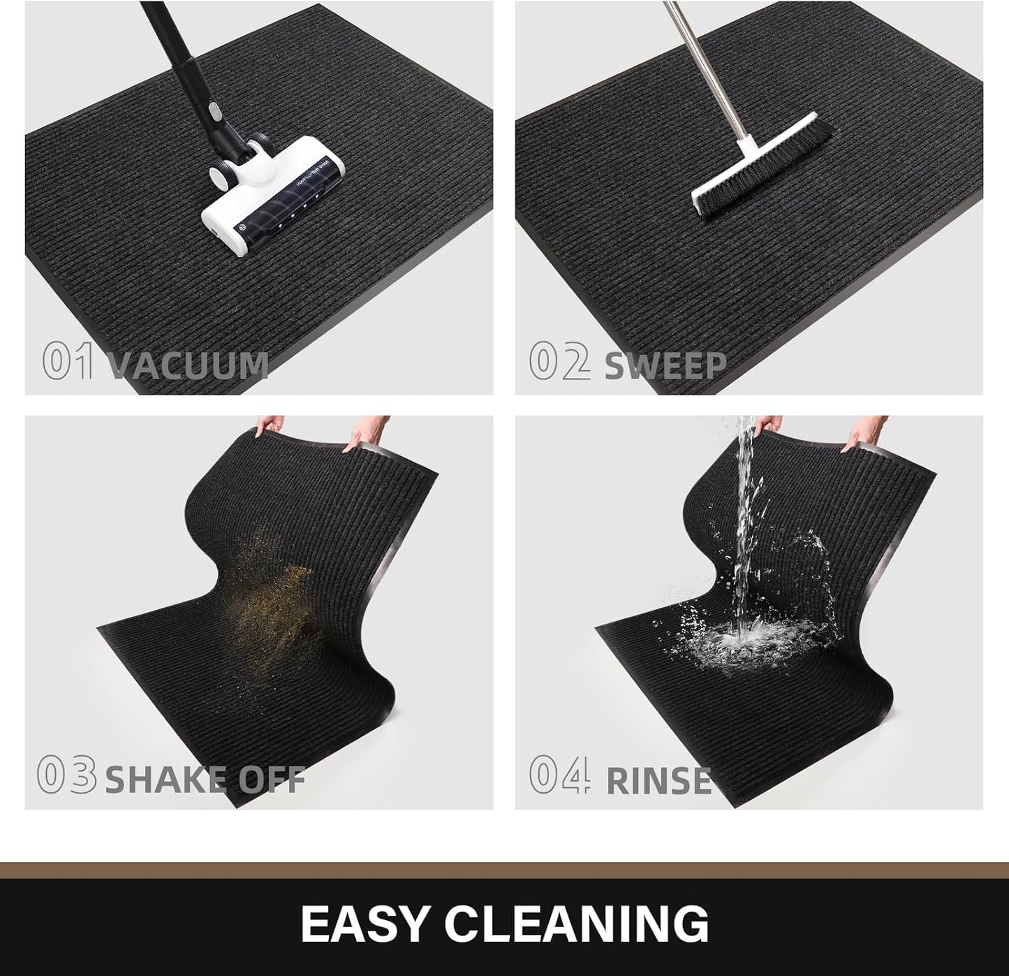 Large Front Door Mat, 48" x 36" Durable Front Doormat, Heavy Duty Large Welcome Door Matt for Home