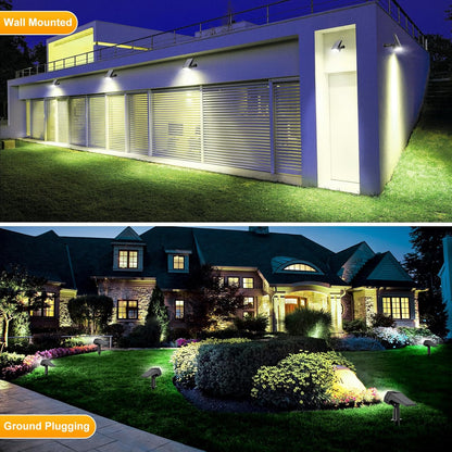 Fabrito 72 LEDs Solar Spot Lights Outdoor Waterproof, 3 Modes Landscape Spotlights, Dusk to Dawn