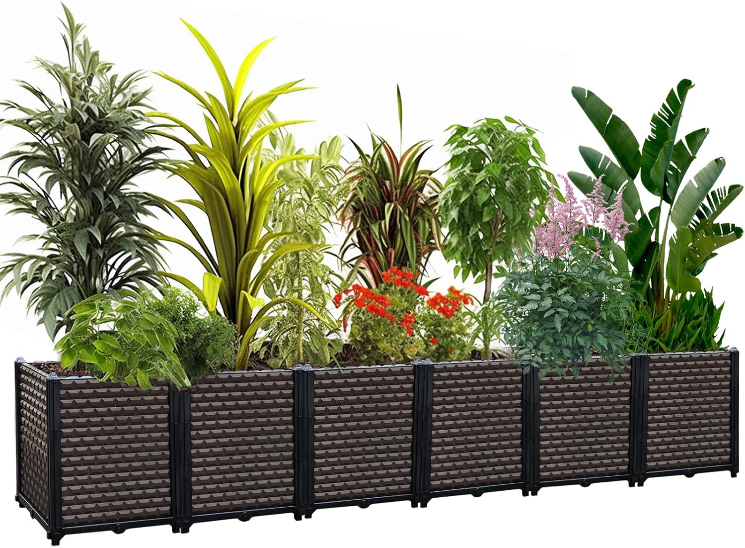 Large Planters for Outdoor Plants - Deepened 20" H, Raised Beds for Gardening Self Watering