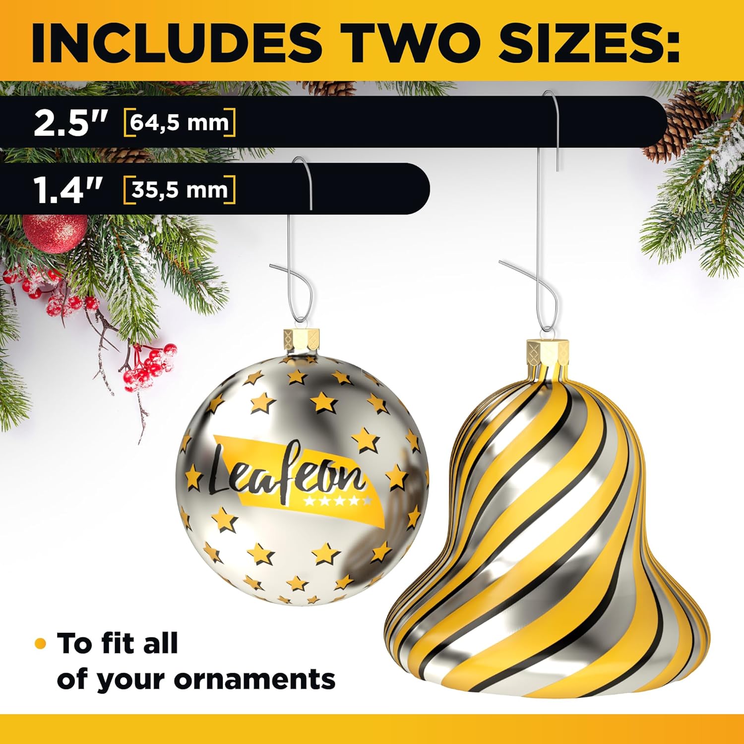 Leafeon 300 Pack Christmas Ornament Hooks for Christmas Tree Decoration – The Best Holiday Ornament