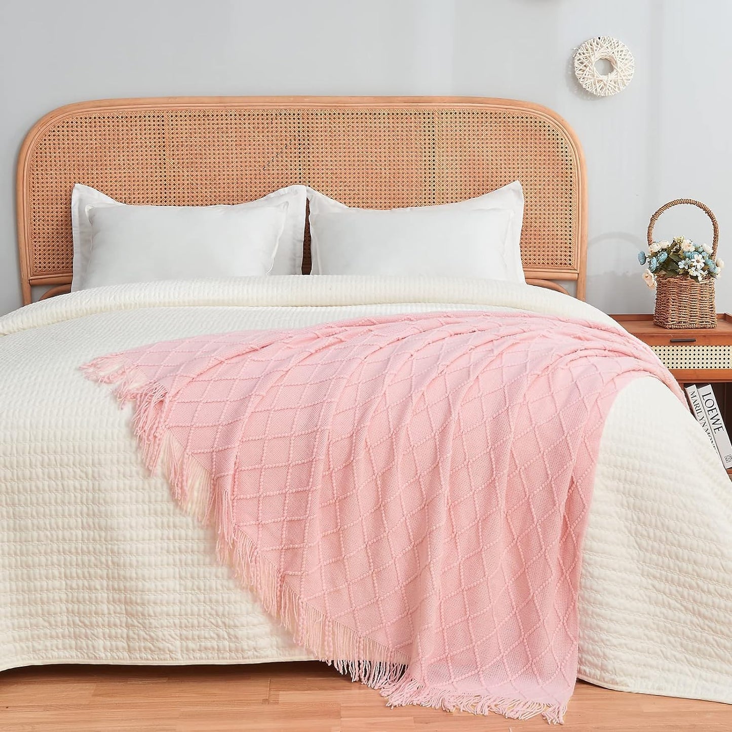 inhand Knitted Gift Throw Blankets for Couch and Bed,Valentines Day Decor Blanket for Her Him