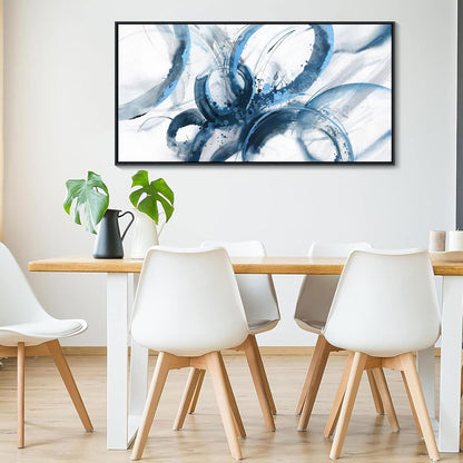 AJAZIKO Blue Wall Art Large Pictures for Living Room Abstract Wall Decor Wall Decoration Print